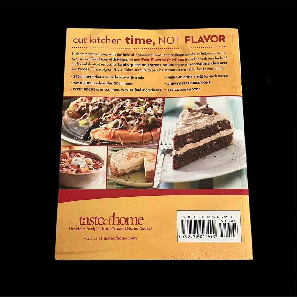 Taste of Home 379 More Fast Fixes with Mixes Cookbook Perfect Gift Condition NWT